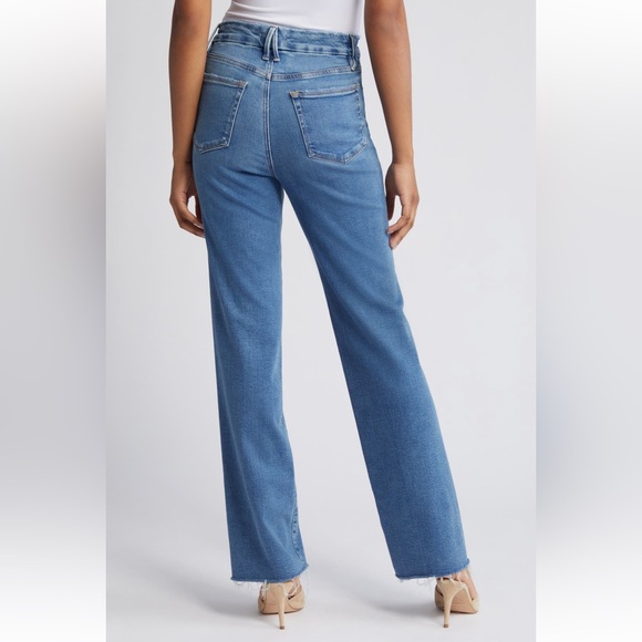 Good American Good Boy Twisted Slit Raw Hem Jeans 12/31 - Picture 2 of 9